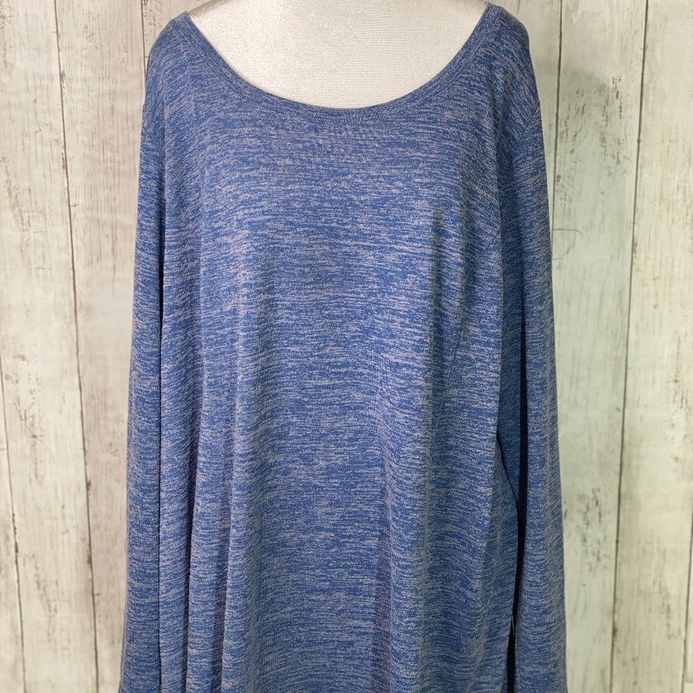 H by Halston Blue Tunic; long sleeved; Size 3x